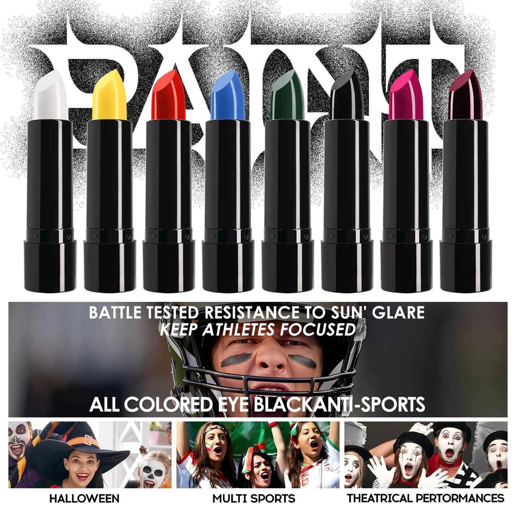 Halloween Face Body Painting Stick Cream Waterproof Light Neon Green Purple Pink Black White Paint Cream Party Art Makeup