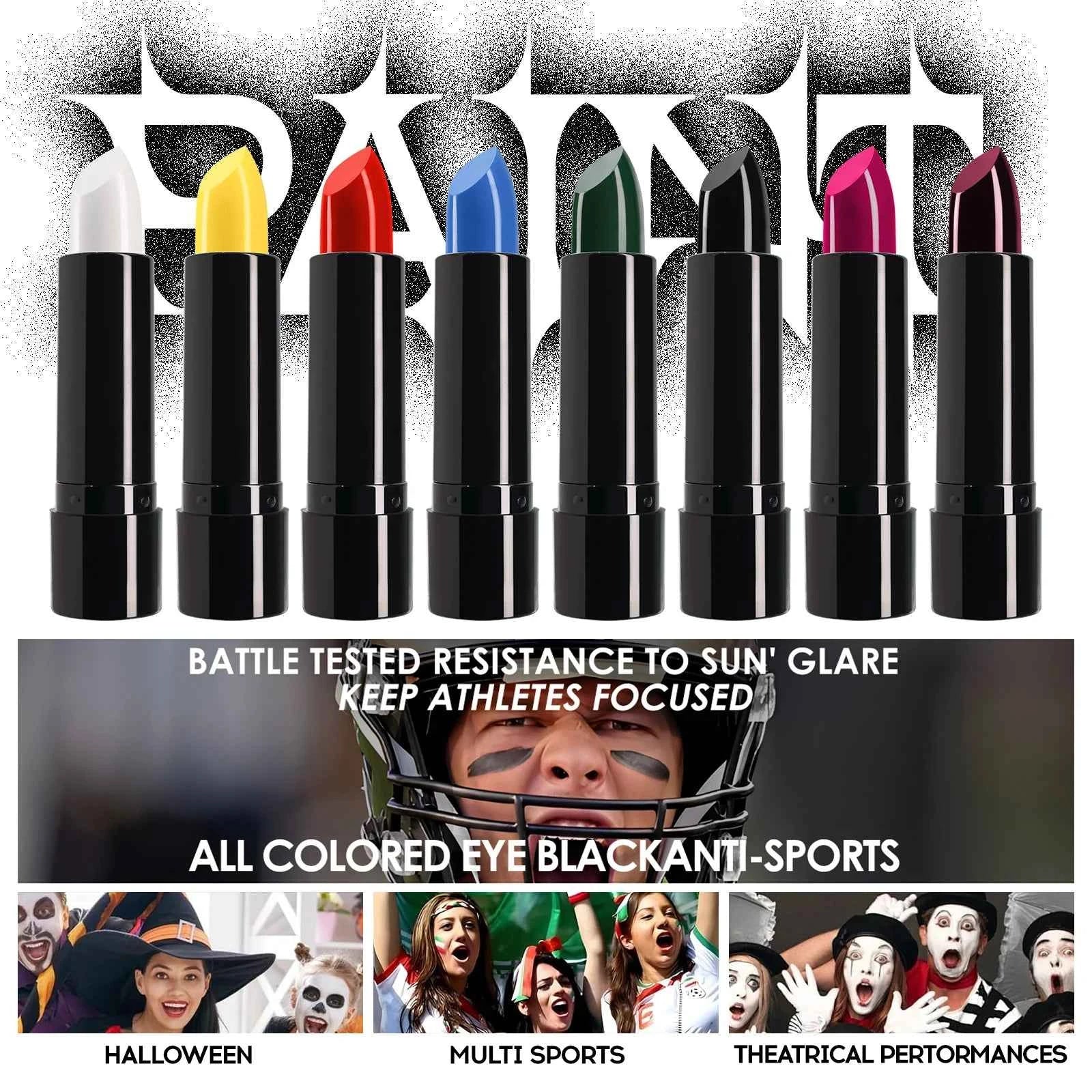 Halloween Face Body Painting Stick Cream Waterproof Light Neon Green Purple Pink Black White Paint Cream Party Art Makeup