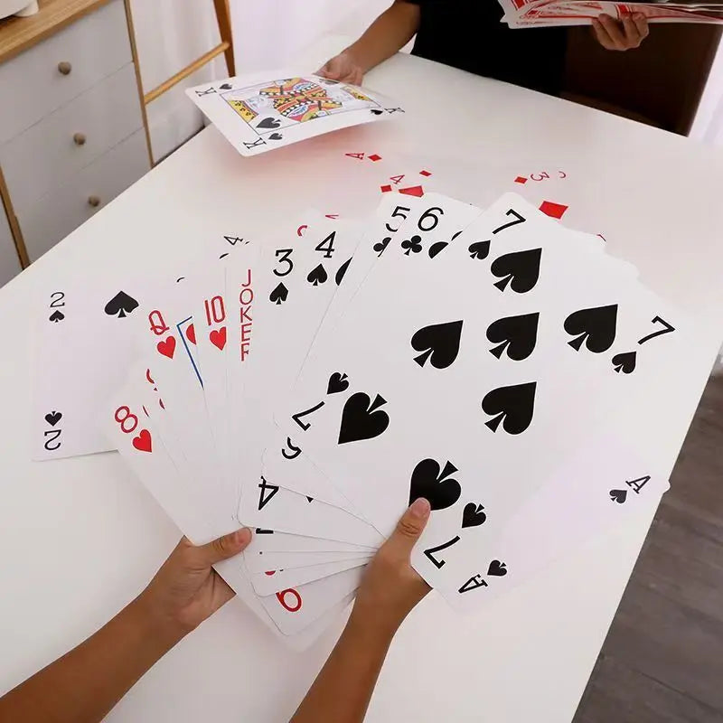 Super Jumbo Oversized Playing Cards 4x Larger 54 CardsCarnival Wedding Birthday Party Favors Board Games For Adults And Family