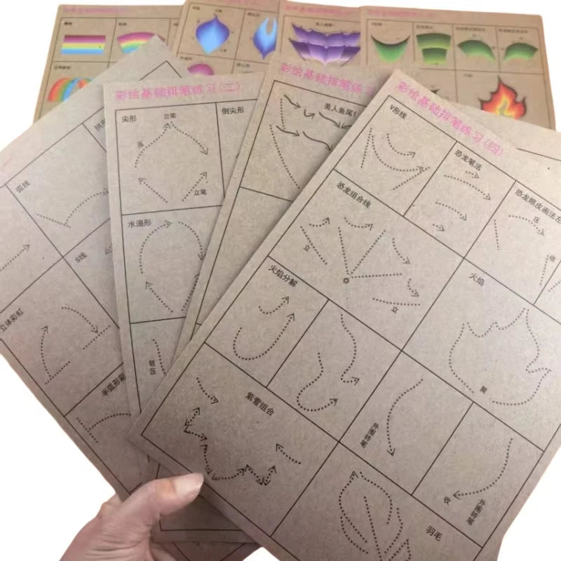 Face Painting Practice Board Copy Practice Suitable For Newcomers To Learn Washable and Reusable Body Painting Practice Template