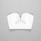 Sweetheart Neck Bandage Crop Top