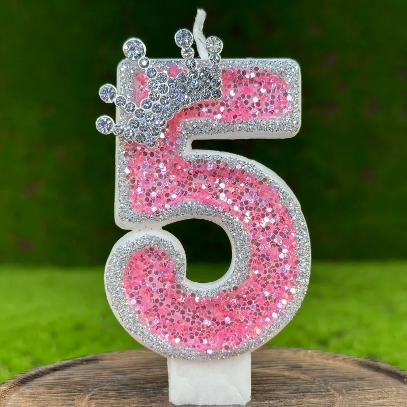 Cake Party Decoration DIY Birthday, Crown Creative Digital Birthday Candles