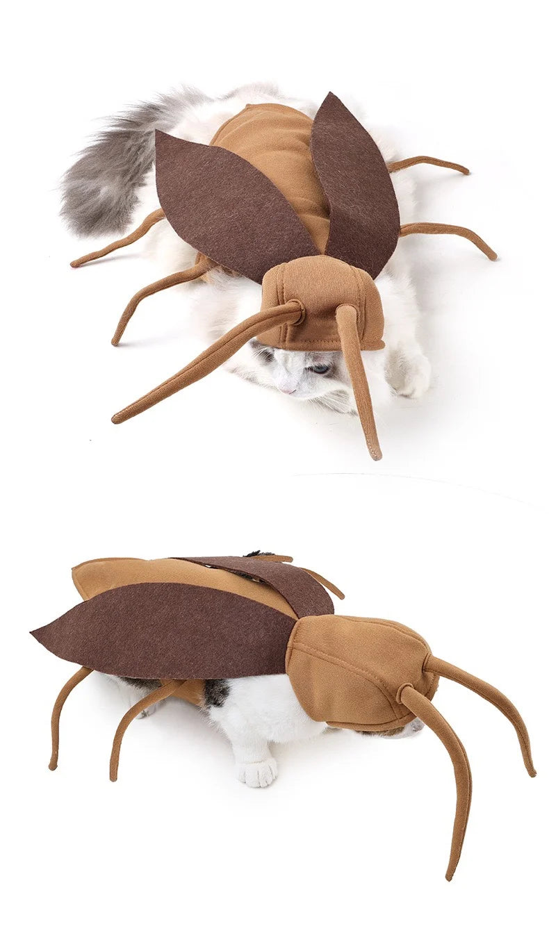 Kawai Pet Transformation Costume Funny Halloween Cockroach Costume Dogs Cats Dress Up Clothing For Outdoor Party Props Gift