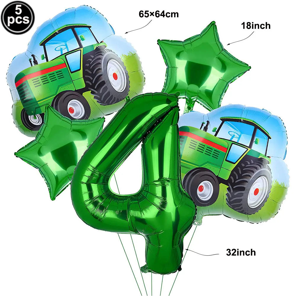Tractor Party Paper Plates Cups Napkins Banner Tractor Birthday Party Supplies Tractor Themed Party Decor for Party Farm Party - Big Tim's Magic Emporium