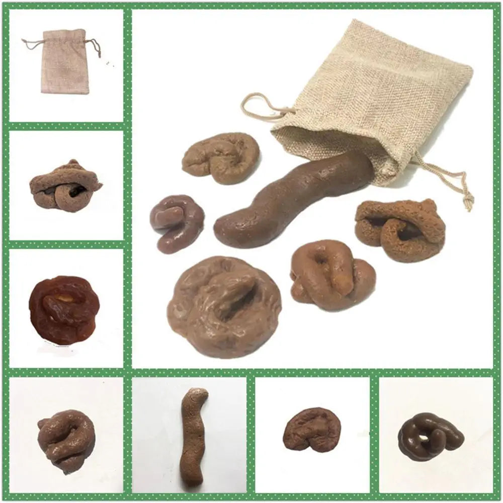 6Pcs Joke Gadget Squish Fool's Holiday Tricky  Funny  Prank Realistic Shit Gift Fake Poop - Big Tim's Magic Emporium