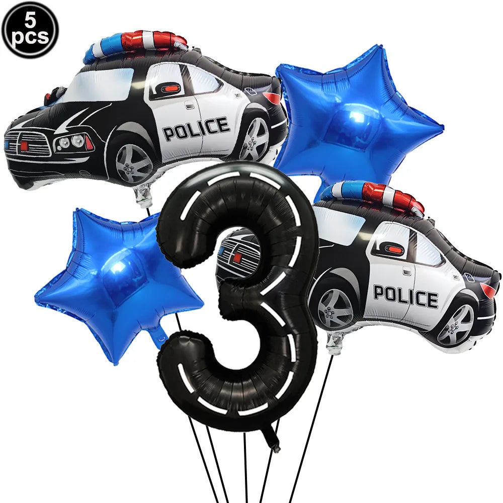 Police Party Plates Cups Napkins Police Officer and Car Party Birthday Party Decorations Tableware Boys Police Party Supplies - Big Tim's Magic Emporium