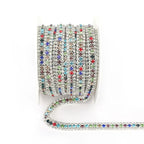 The Stardust Triple Crown – 3-Row Glass Crystal Rhinestone Cup Chain Trim