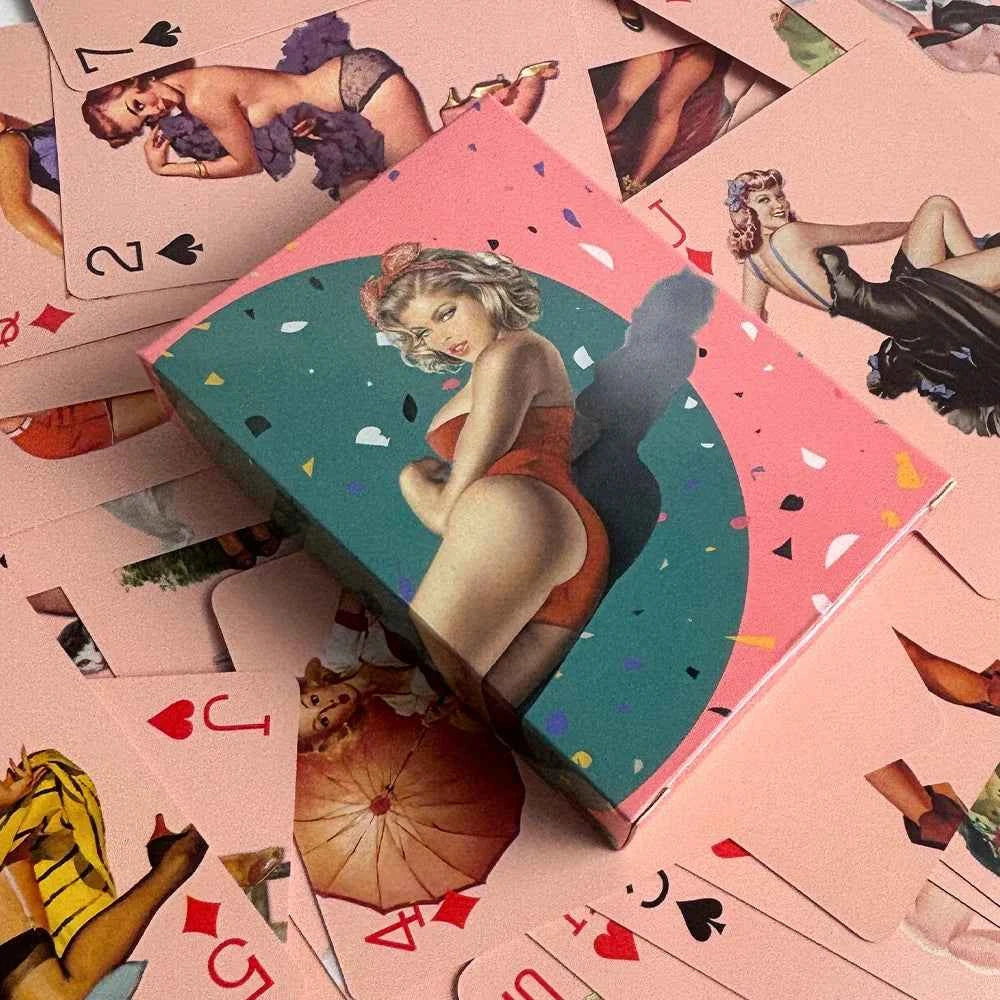 Pin-up Girls Playing Cards Vintage Classic Poker Deck of Cards All Different for Parties, Gatherings and Collections