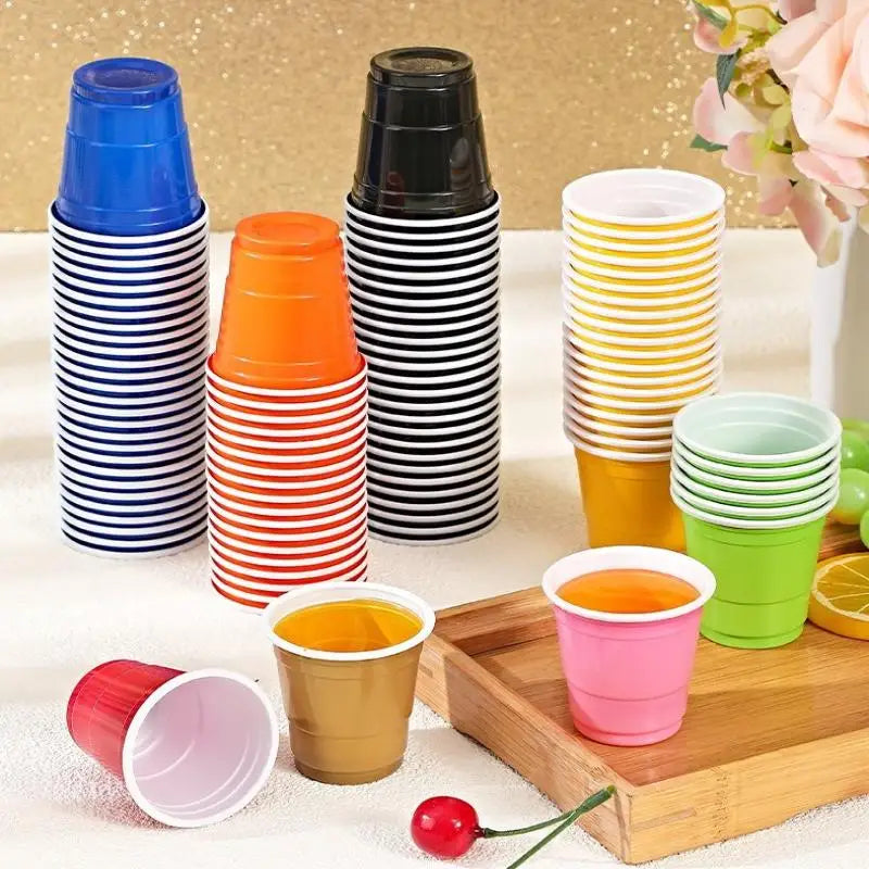50pcs Party Disposable Plastic Cups Birthday Wedding Festival Beer Drink Soda Cups Party Game Cups - Big Tim's Magic Emporium