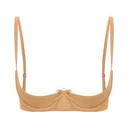 Satin Underwire Half-Cup Push-Up Bra