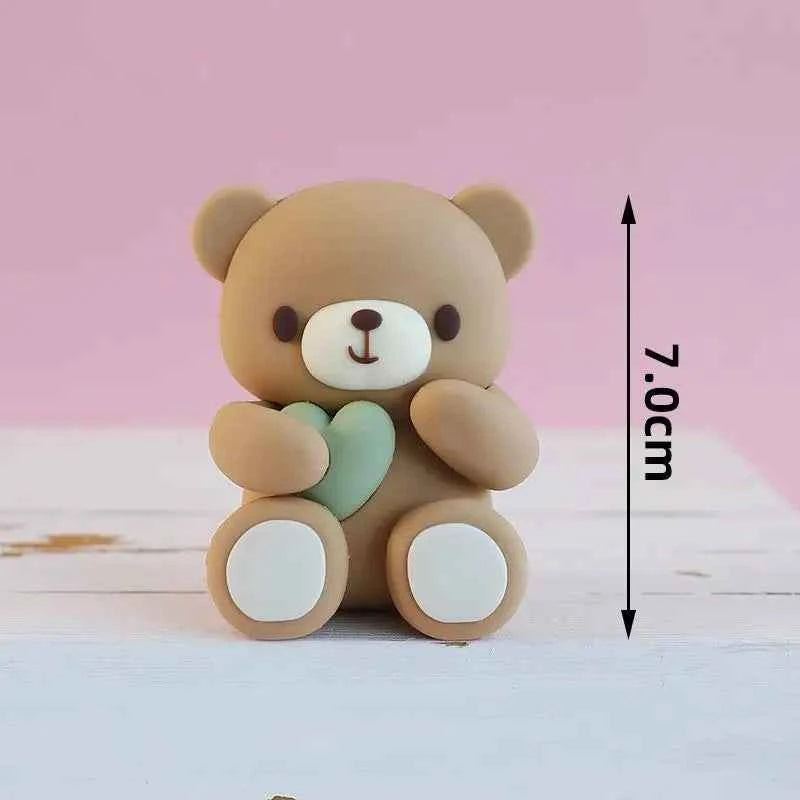 51Pcs Bear Cake Toppers Gold Green Cake Topper Balls for Happy Birthday  Decoration Baby Shower Baptism Birthday Party supplies