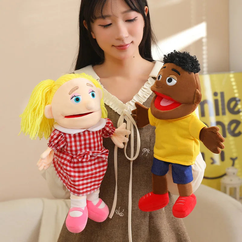 Family Hand Puppets – 38cm Plush Character Puppets for Storytelling & Role Play - Big Tim's Magic Emporium
