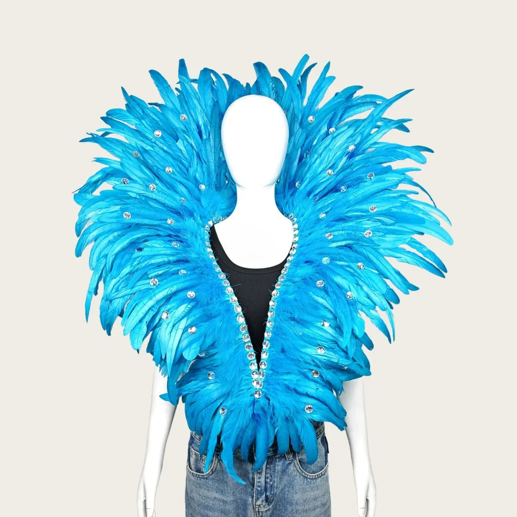 Carnival Graduation Ball Feather Shawl Scarf Stage Performance Prop