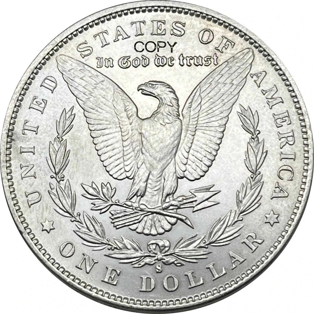 US 1880 S 1 One Dollar Morgan Silver Plated America Copy Commemorative Coin United States Ww2 Liberty Moneda Collectible Coins