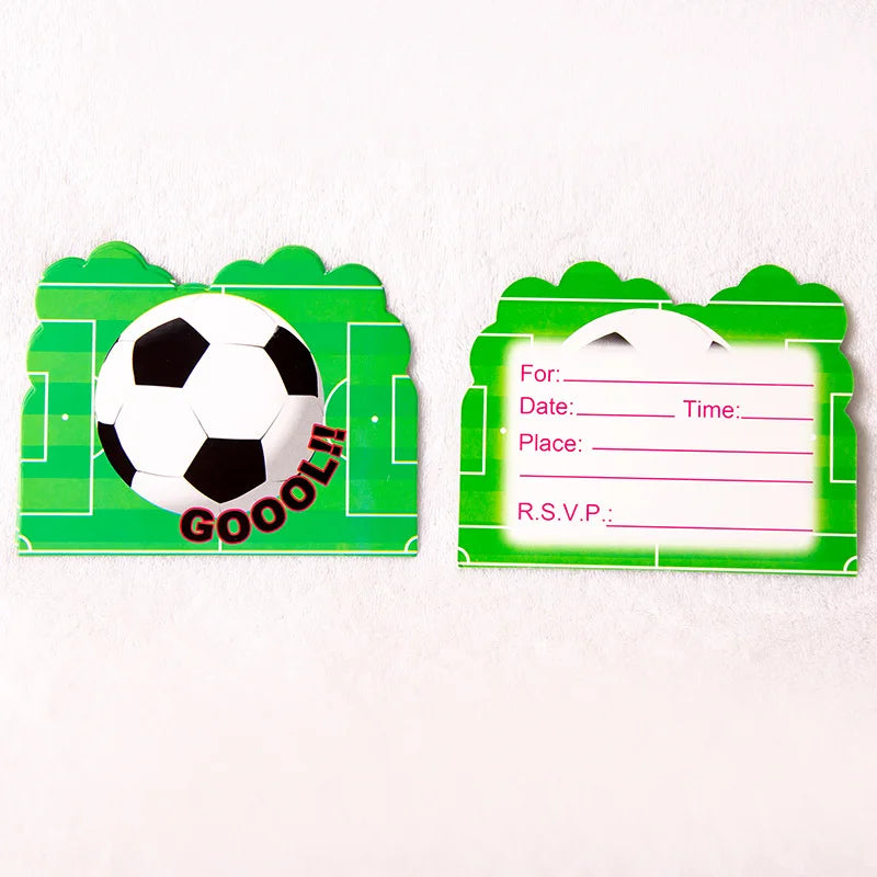 10pcs/lot Football Soccer Theme Baby Shower Party Invitation Cards Decorations Kids Boys Favors Birthday Party Events Supplies - Big Tim's Magic Emporium