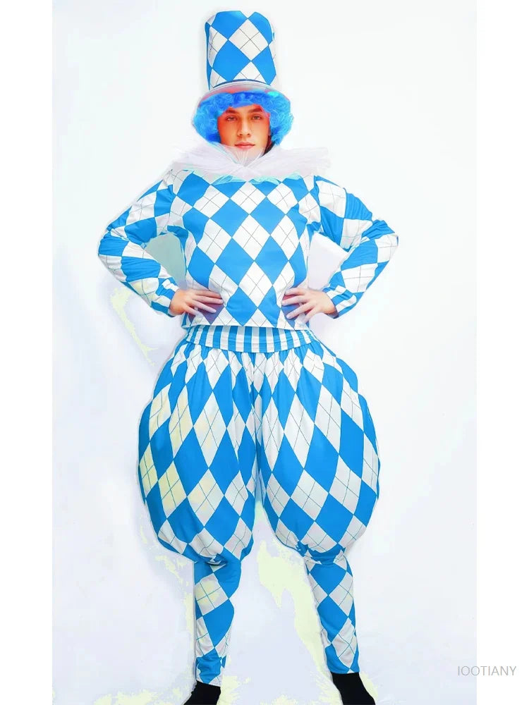 Clown Cosplay Costume Carnival Team Tour Performance Clothes Carnival Party Amusement Park Carnival Costume Dancer Stage Costume - Big Tim's Magic Emporium