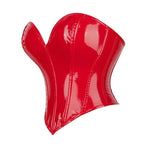 Shiny PVC PU Leather Bustier Corset Crop Top Body Shaper Vest