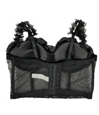 Diamond Rhinestone Leaf Embroidered Bustier Top & Corset Bralette