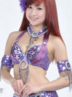 The Stardust Oasis Sirena – Sequined & Beaded Push-Up Belly Dance Bra Top