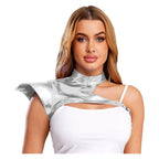 Metallic Gothic Armor Shoulder Shrug Steampunk Pauldron Collar Stage Costume