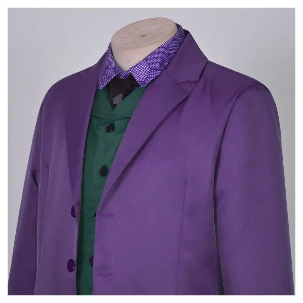 Purple Jacket Uniform for Adult Halloween Dress Up Party Clown Heath Ledger Suit Cosplay Movie&tv Dark Knight Costumes - Big Tim's Magic Emporium