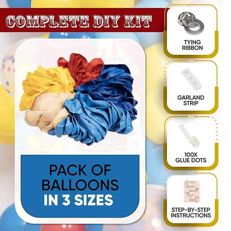 Birthday balloon chain set Clown Circus party Children baby birthday background theme party decoration decoration balloon set