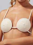 The Stardust Empress Royale – Handmade Imitation Pearl Body Chain & Skirt Set