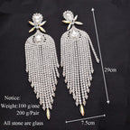Rhinestone Sunburst Headpiece & Earring Set