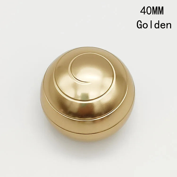 Metal Spherical Gyroscope Optical Illusion Fidget Toy Portable Desk Stress Relief Hypnosis Finger Spinner Gift for Adults Kids