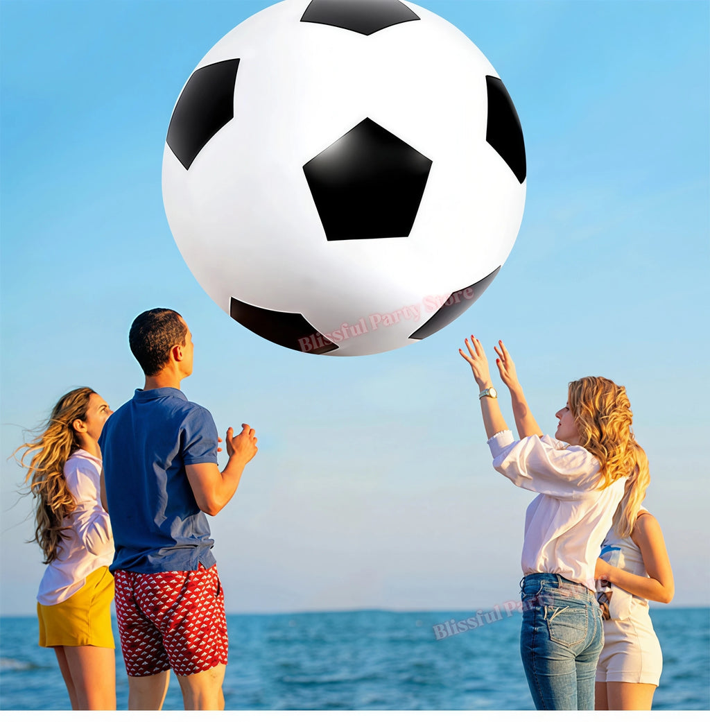 Inflated Large Pvc Soccer Ball Football Beach Balloons Water Party Swimming Pool Kindergarten Outdoor Games Supplies Party Props