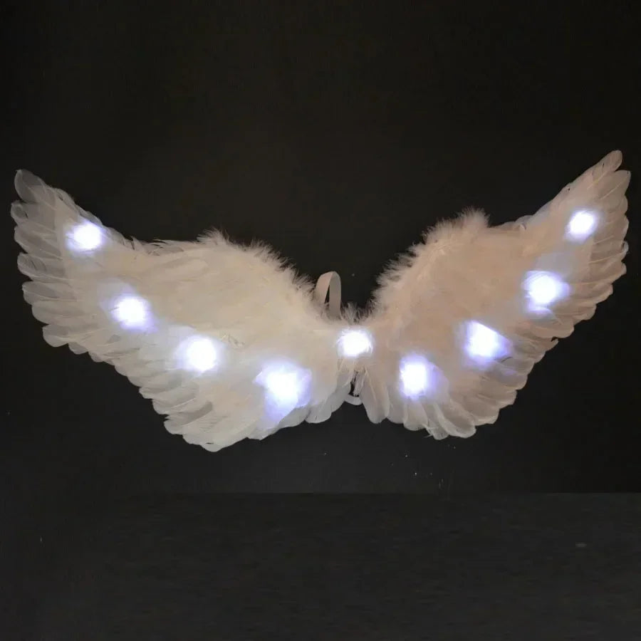 Party Glow LED Angel Feather Wing with Luminous Light Up Effect for Costume Birthday, Wedding and Christmas - Big Tim's Magic Emporium