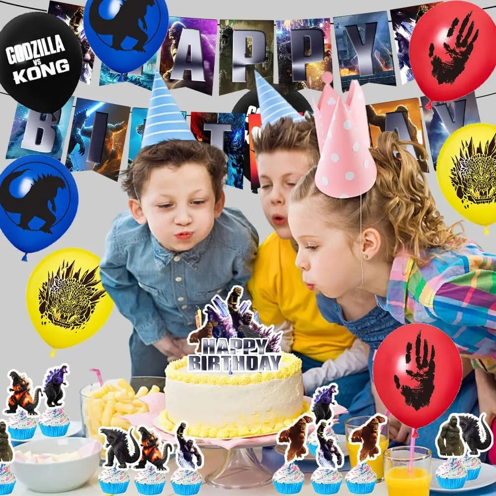 Godzillaed Birthday Party Decorations, Party Supplies, Banner, Balloons, Cake Toppers for Kid's Birthday Party