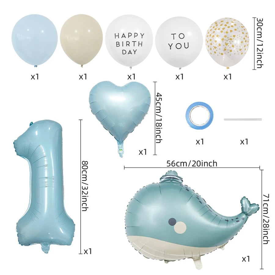 Baby Shower Decorations Number Balloons Birthday Party Decorations Kids Aluminium Foil Ballon Wedding Party Supplies Globals