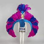 Feathered Carnival Headdress and Wing Performance Set