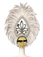 The Stardust Empress Dionysia – White Feather Carnival & Masque Ball Headdress