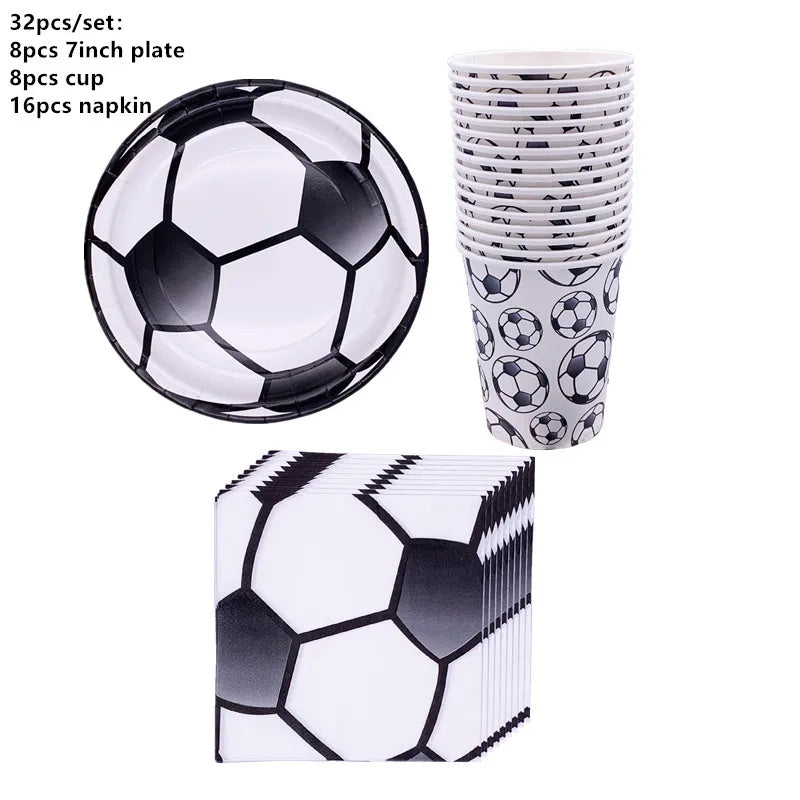 108*180cm Football Tablecloth Party Supplies Disposable Plate Tableware Party Birthday Party Decor Kids Boy Soccer Party Supplie - Big Tim's Magic Emporium