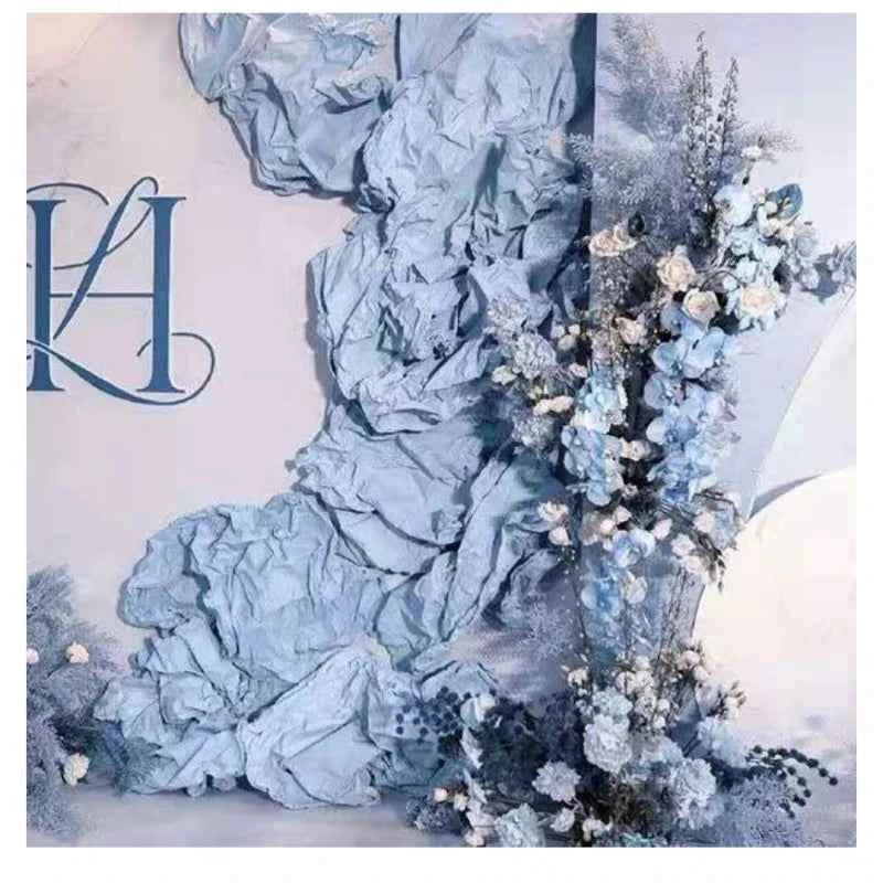 20Pcs/lot Wedding Props Styling Paper DIY Wedding Background Paper Flower Holiday Birthday Event Party Crepe Paper Material