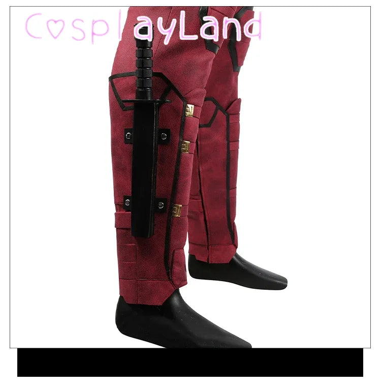 New Arrival DP3 Mr. Pool Cosplay Costume Hero Complete Clothes Red Leather Men Jumpsuit Halloween Carnival Christmas Outfit - Big Tim's Magic Emporium