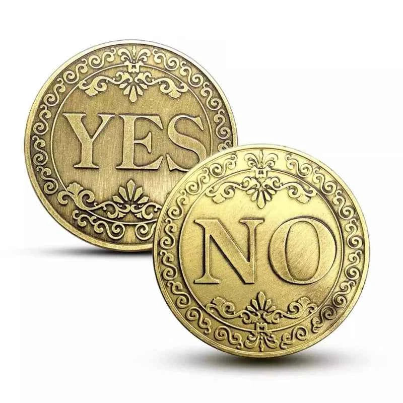 YES NO Decision Coins Magic Coin Collections Good Luck Vintage Antique Bronze Wish Lucky Coin US Coins Commemorative Gold Coins