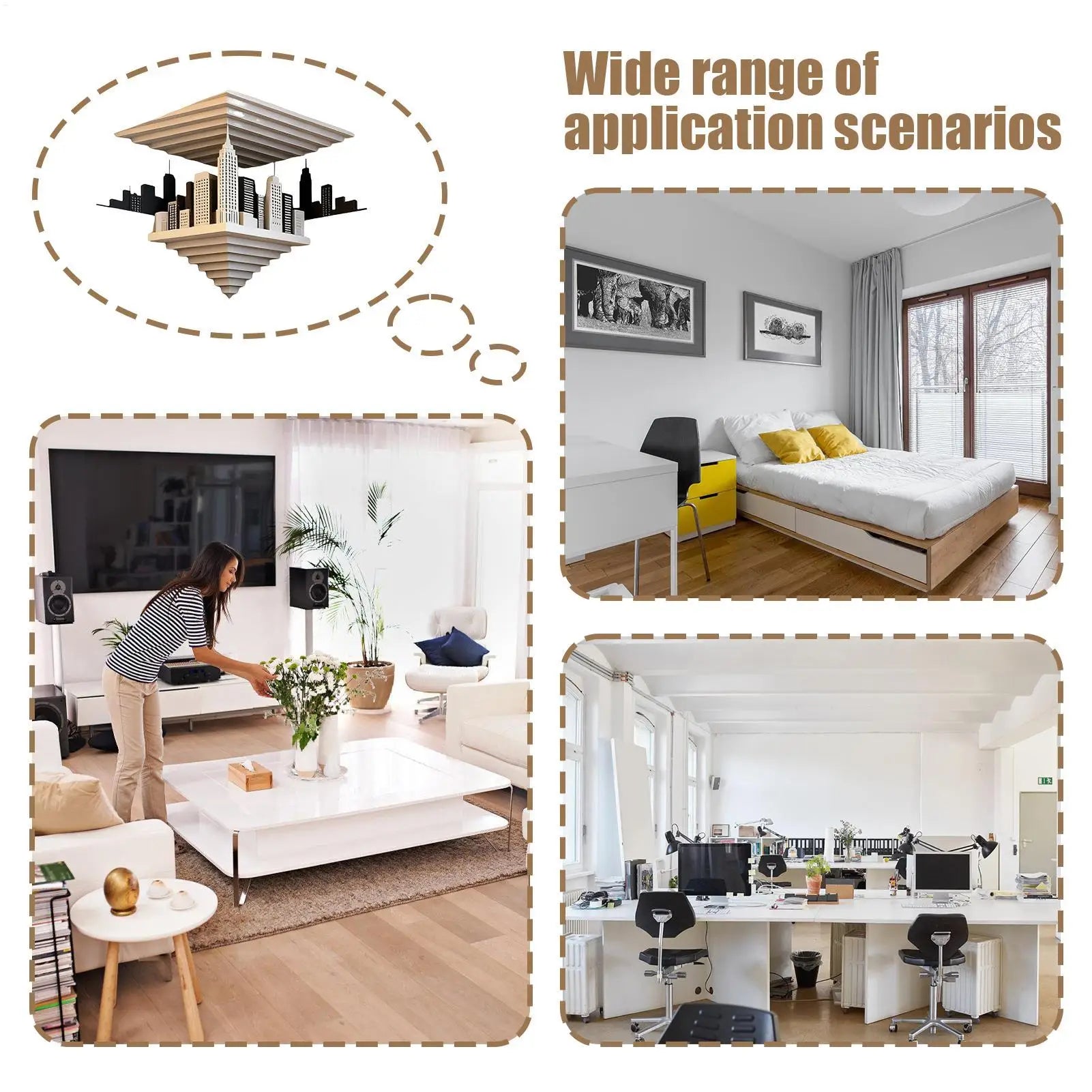 3D Optical Illusion Wall Sticker Corner Wall Art Decor Removable Optical Illusion Sticker for Indoor Living Room Bedroom Study