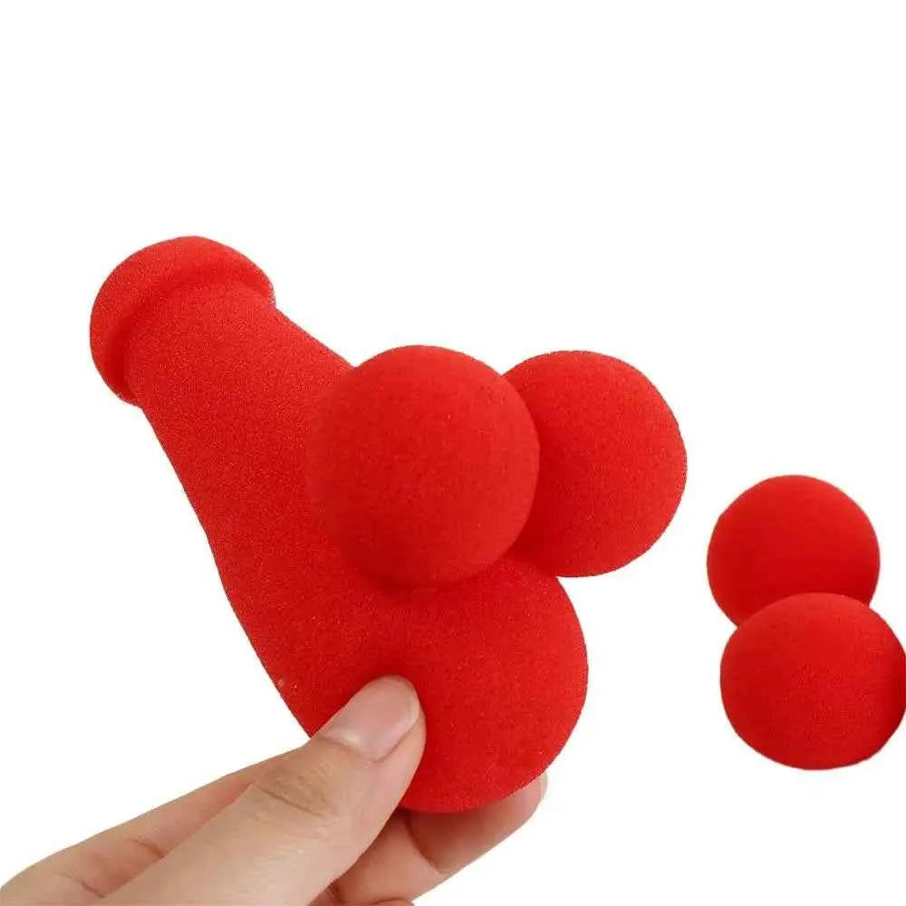 Red Sponge Balls Magic Trick Sponge Funny Gadgets Gimmick Small Sponge Brother Performing Magic Prop Magic Red Sponge