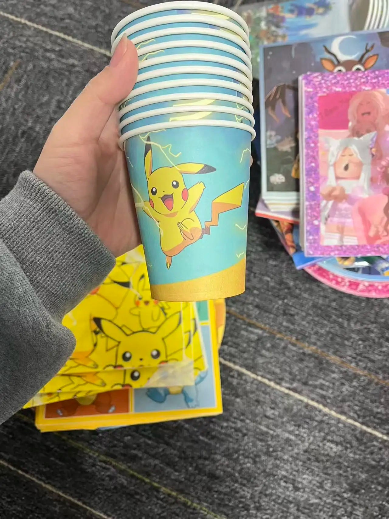 30people Pokemon Party Birthday Decoration Set Pokemon Party Plates and Cup Pikachu Paper Cup Pikachu Party Favours Supplies - Big Tim's Magic Emporium