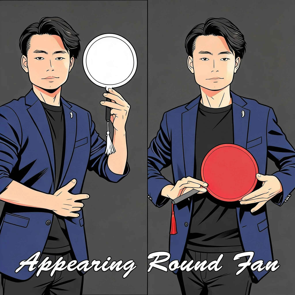 Appearing Round Fan – Instant Production Fan Magic Prop by Angel - Big Tim's Magic Emporium