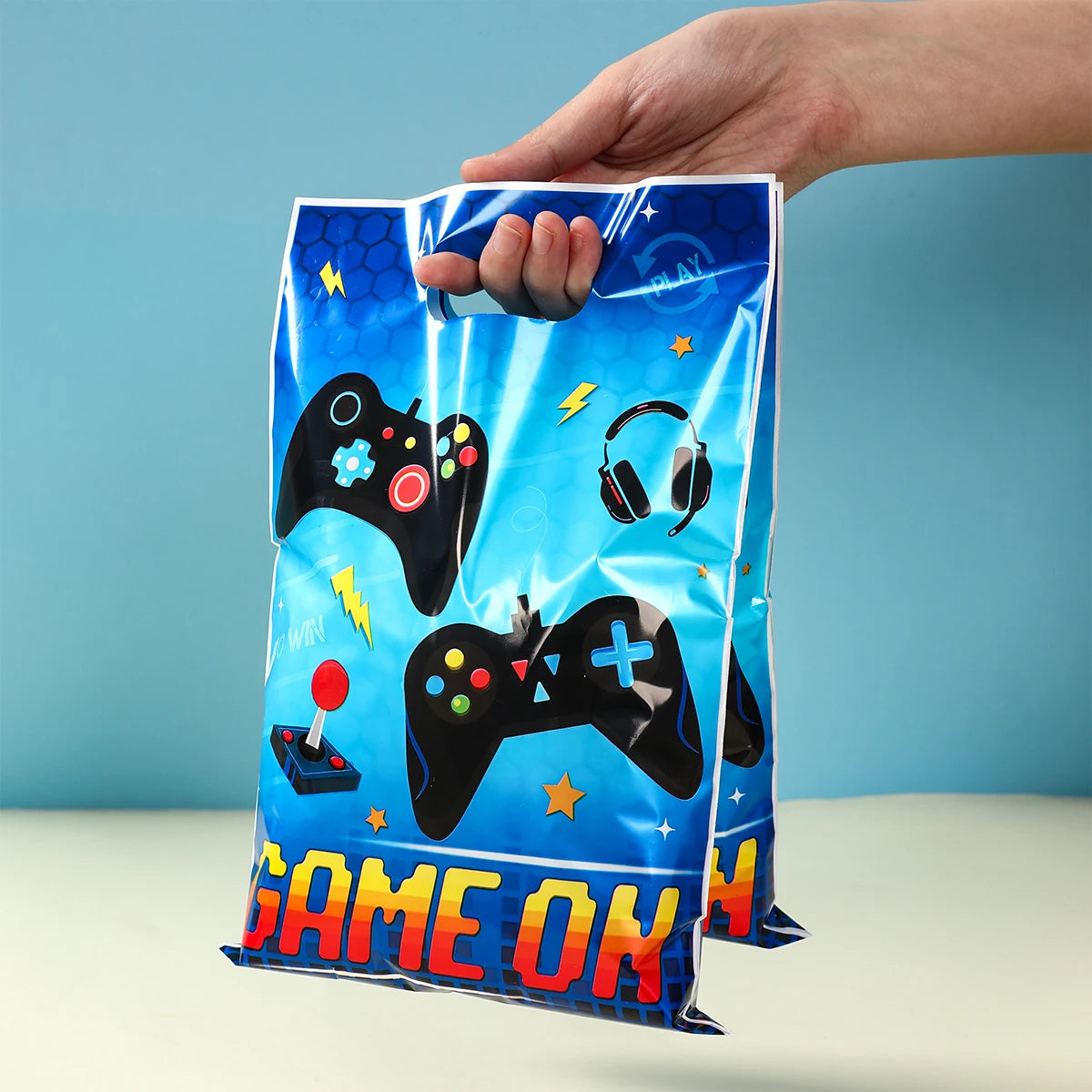 10/25pcs Game Party Gift Bag Electronic Game Theme Birthday Party Decor Happy Birthday Party Gift Bag with Handle Party Supplies - Big Tim's Magic Emporium