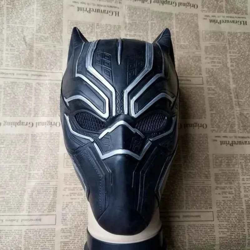 Cosplay Movie Helmet Movie Props Live Black Panther Mask Christmas Roleplaying Mask Silicone Realistic Mask Cosplay Panther Mask