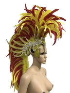 The Stardust Dynasty – Majestic Velvet & Feather Samba Masquerade Crown