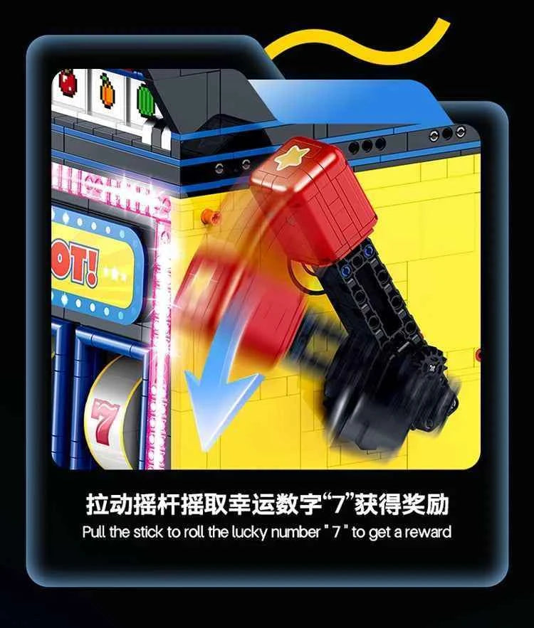 3571PCS Fruit Arcade Building Blocks Retro Game Console Model Toys Assembly Bricks Party Supplies Christmas Gifts For Kids Adult