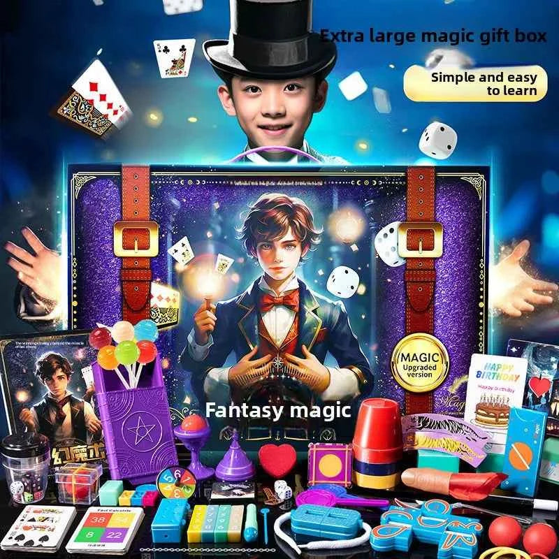 Fantastic Magic Trick Gift Box Set Awesome Poker Show Props Toy for Children Creative Birthday Present Home Party Performance - Big Tim's Magic Emporium
