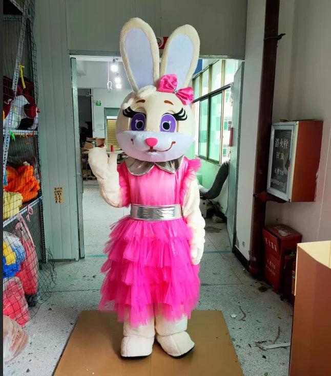 New Bear Mascot Costume Teddy Bear Easter Bunny Cartoon Doll Wedding Party Performance Costume Halloween Fancy Dress