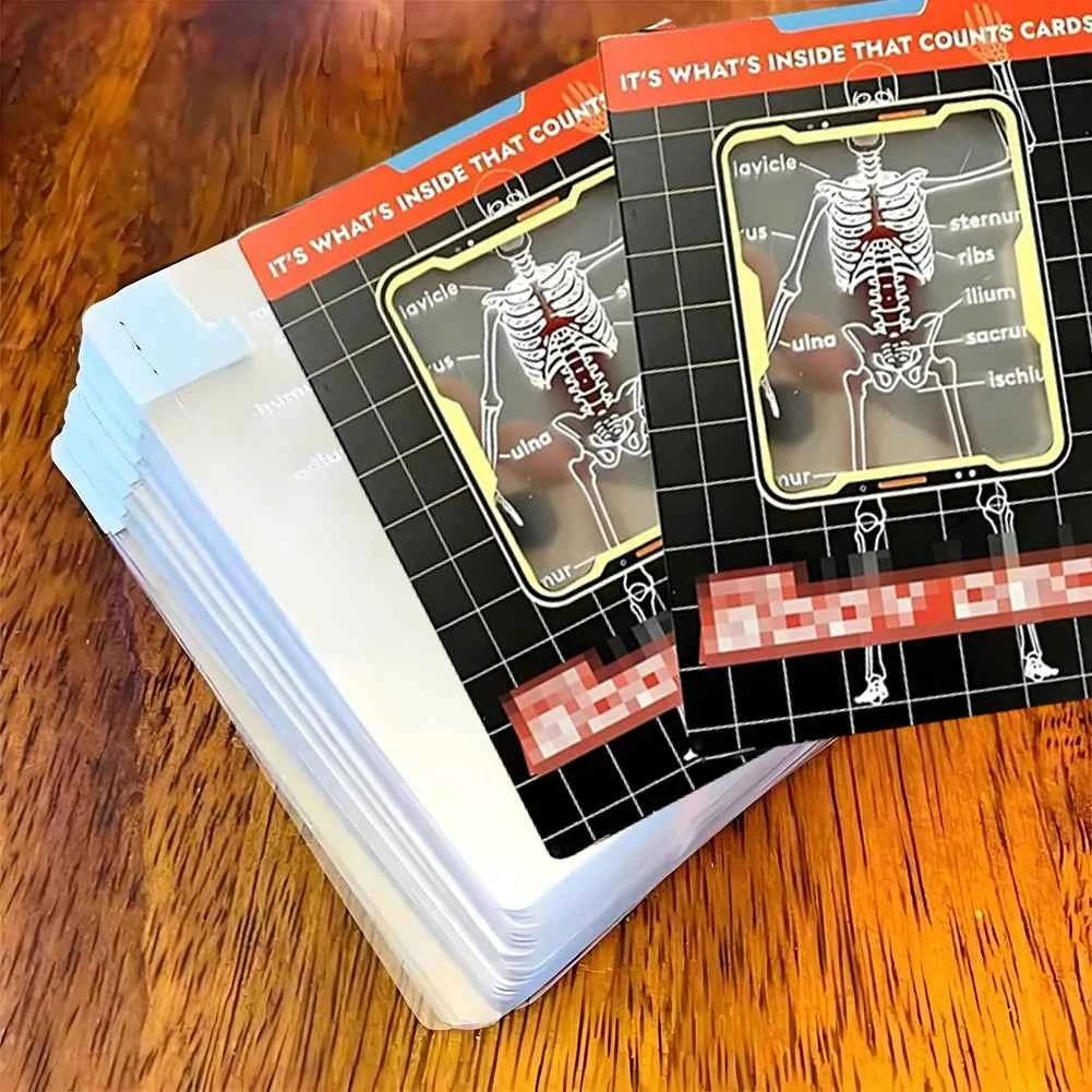 The Body Deck Mannequin Body Deck Skeleton Playing Cards Transparent Anatomy Poker Cards Skeletons X-Ray Designs EducationalGift